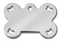 ID Tag Bone Chrome with Cut-Out