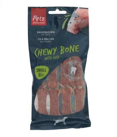 Pets Unlimited Chewy Bone with Duck Small 8pcs (4604623978549)