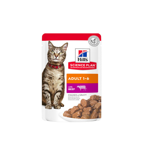 OFFER - Hill’s Science Plan Adult Wet Cat Food Beef - 12 Pouches