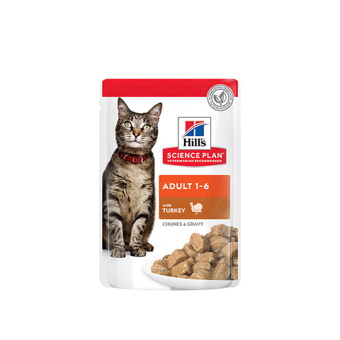 Hill’s Science Plan Adult Wet Cat Food Turkey - 12 Pouches
