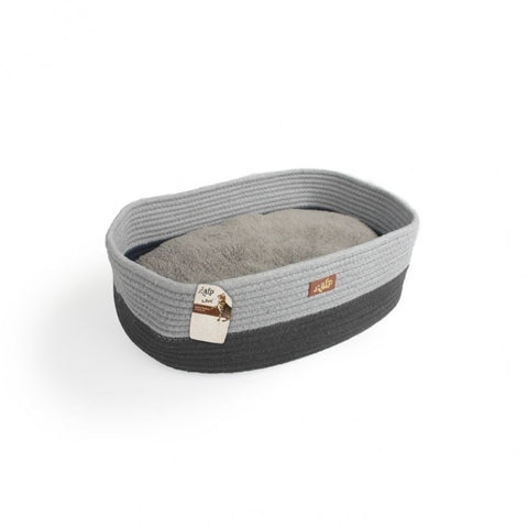 OVAL ROPE CAT BED- GREY (4611997663285)