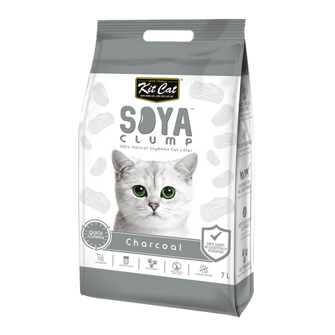 Kit Cat Soya Clump Soybean Litter – Charcoal 7L (4601198641205)