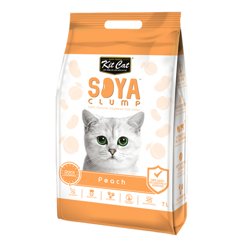 Kit Cat Soya Clump Soybean Litter – Peach 7L (4601207750709)