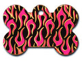 ID Tag - Bone Painted Flame