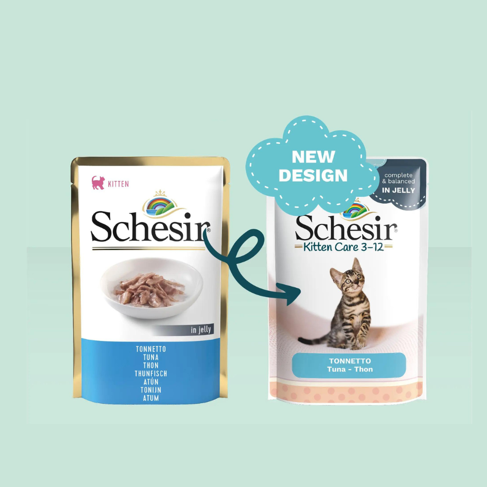 *Schesir Kitten Care- Pouch In Jelly 3-12 Tuna Wet Food 85g