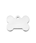 ID Tag - Bone Small Chrome
