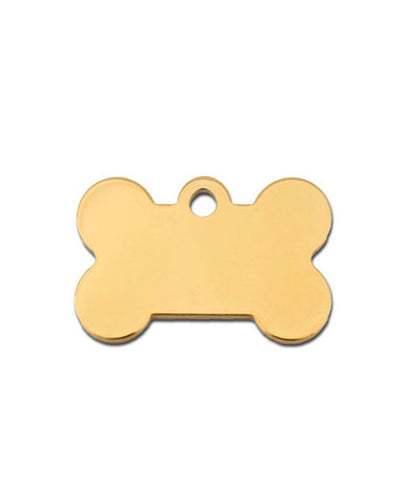 *ID Tag - Bone Small Gold