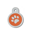 ID Tag - Circle Small Epoxy Paw