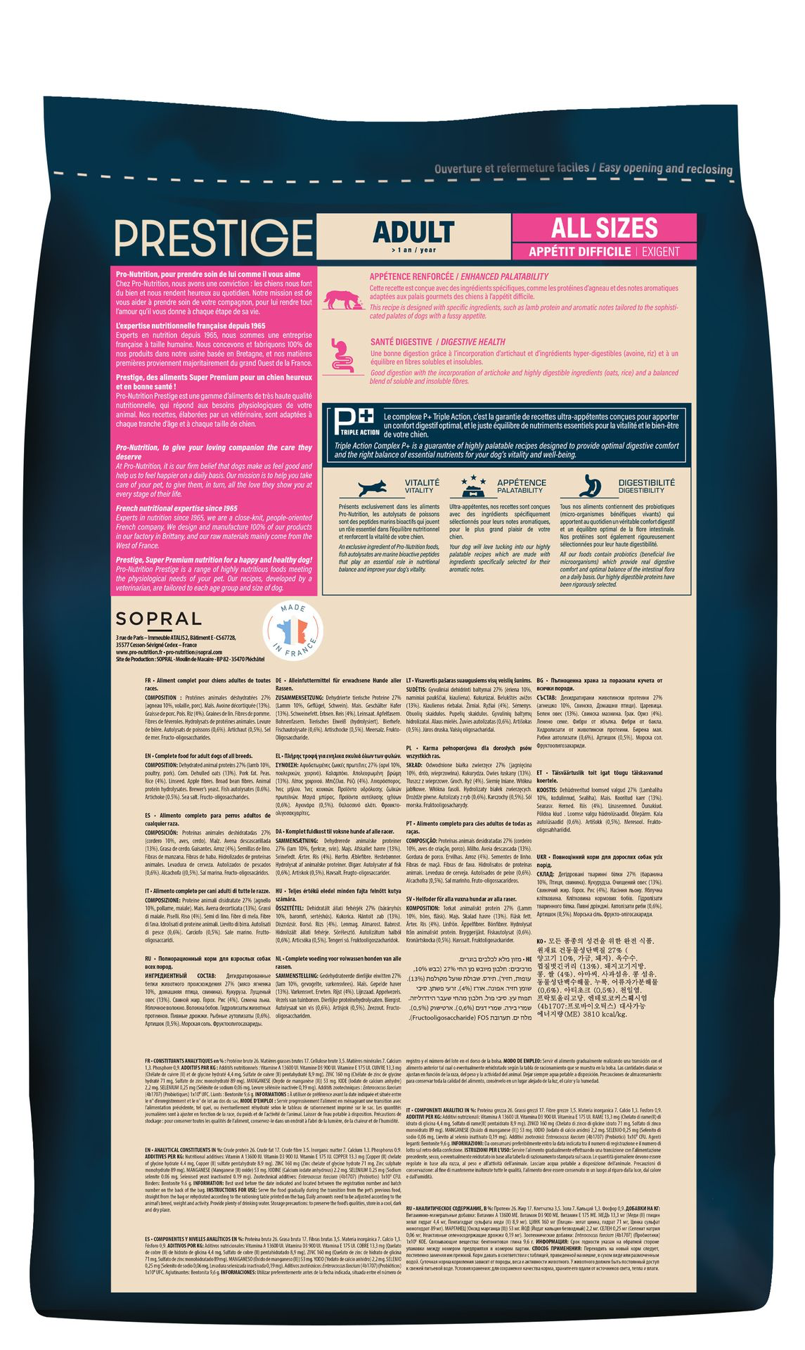 *Pro nutrition Prestige Exigent 3kg