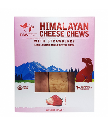 *Pawfect Himalayan Cheese Chew Bar with Strawberry 195g (3x 65g)