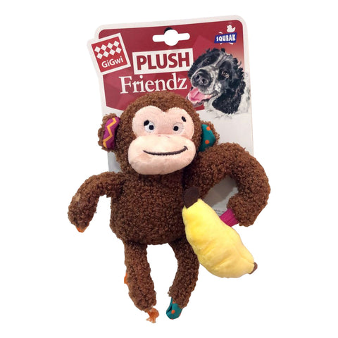 *Plush Friendz Monkey with Squeaker and Crinkle S/M