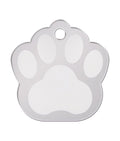 ID Tag - Paw Brass Two-Tone Chrome Plated