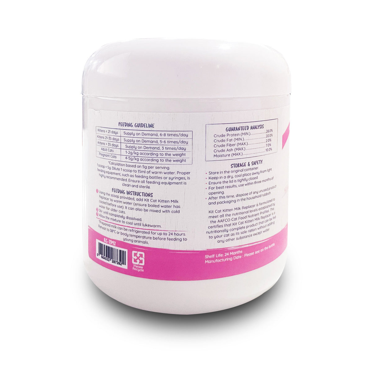 Kit Cat Kitten Milk Replacer 200g + FREE Nursing Kit