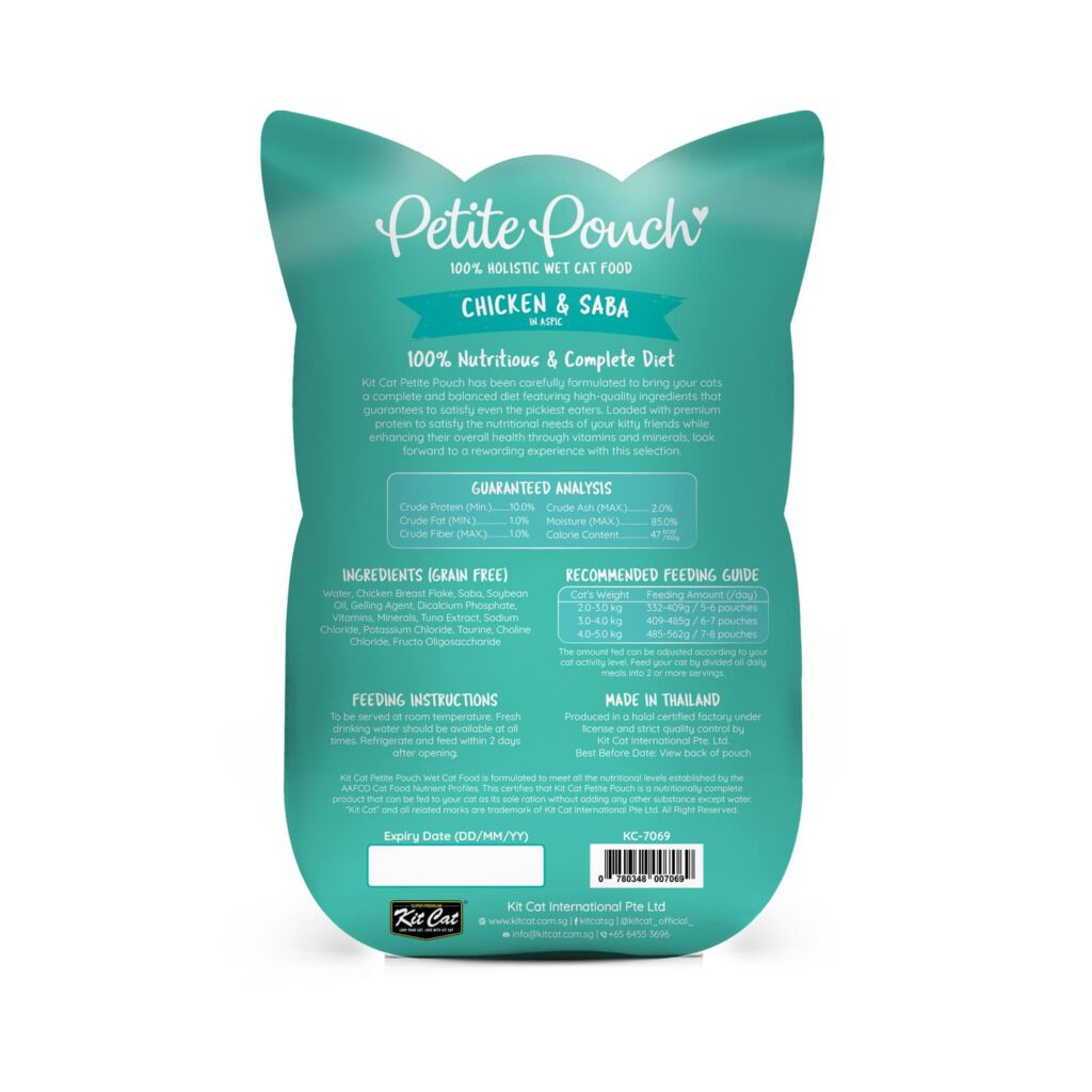 Kit Cat Petite Pouch 70g – Chicken & Saba
