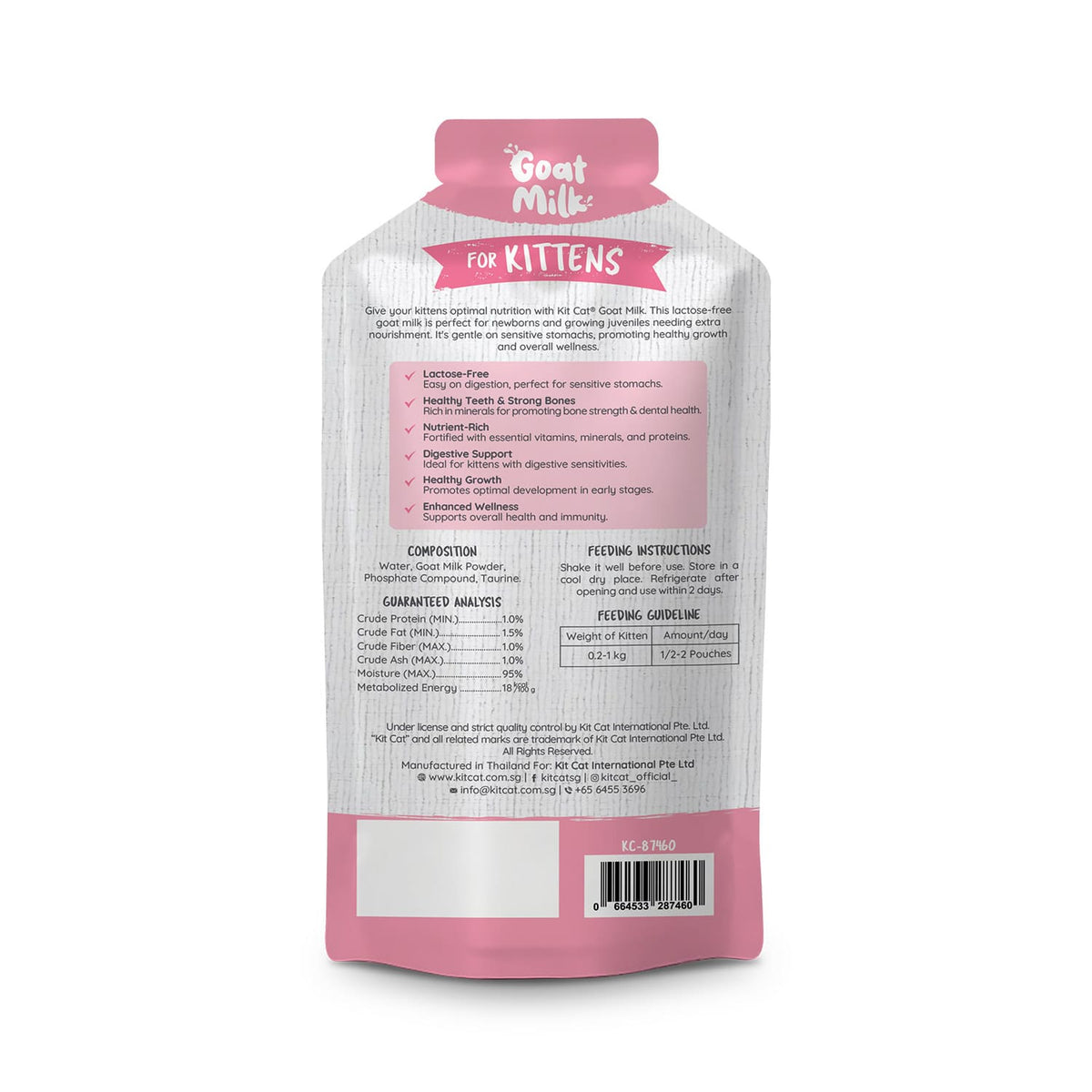 Kit Cat Goat Milk For Kittens 300ml ( 6 X 50ml )