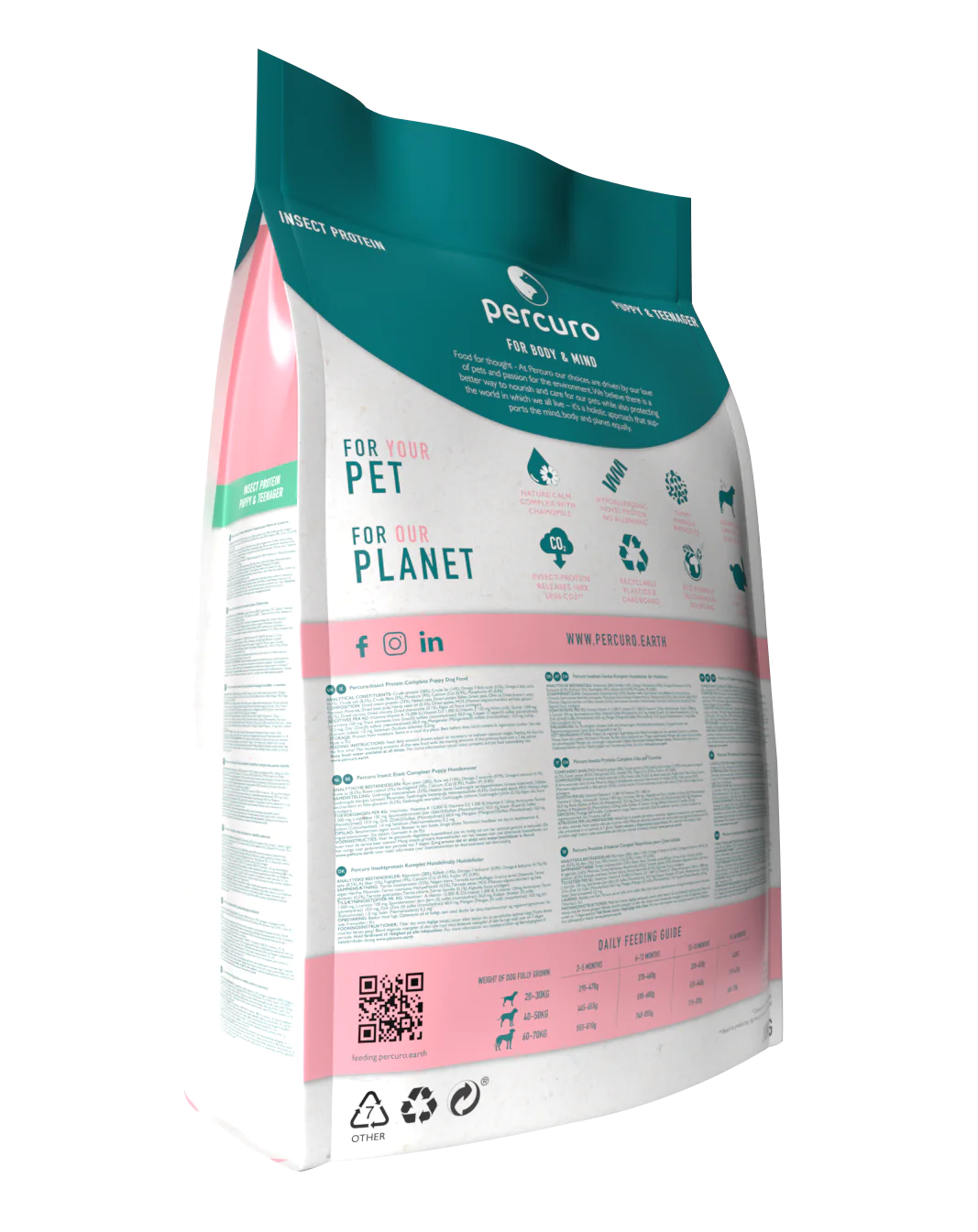 Percuro Insect Protein Puppy Large Breed Dry Dog Food 10KG
