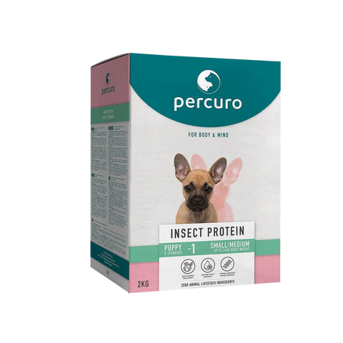 Percuro Insect Protein Puppy Small/Medium Breed Dry Dog Food 2KG