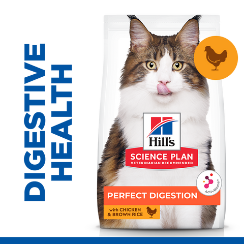*Hill’s Science Plan Perfect Digestion Adult 1+ Cat Food With Chicken & Brown Rice (1.5kg)