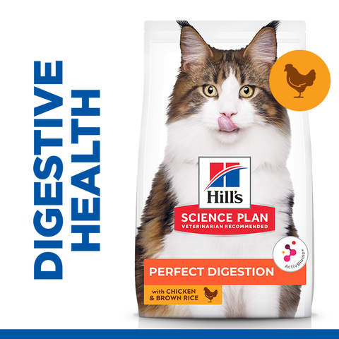 Hill’s Science Plan Perfect Digestion Adult 1+ Cat Food With Chicken & Brown Rice (1.5kg)