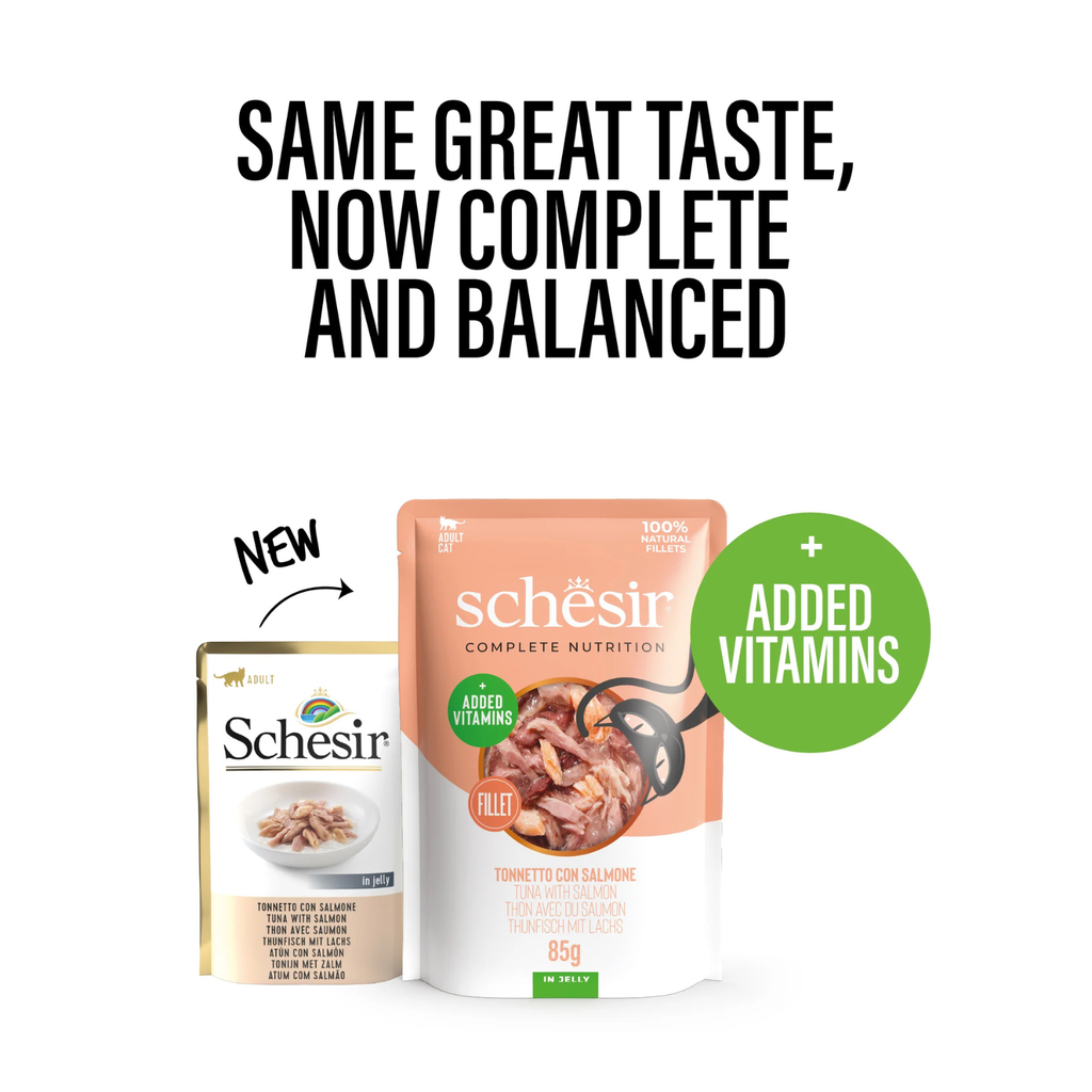 *Schesir Cat Pouch Jelly Tuna With Salmon 85gm