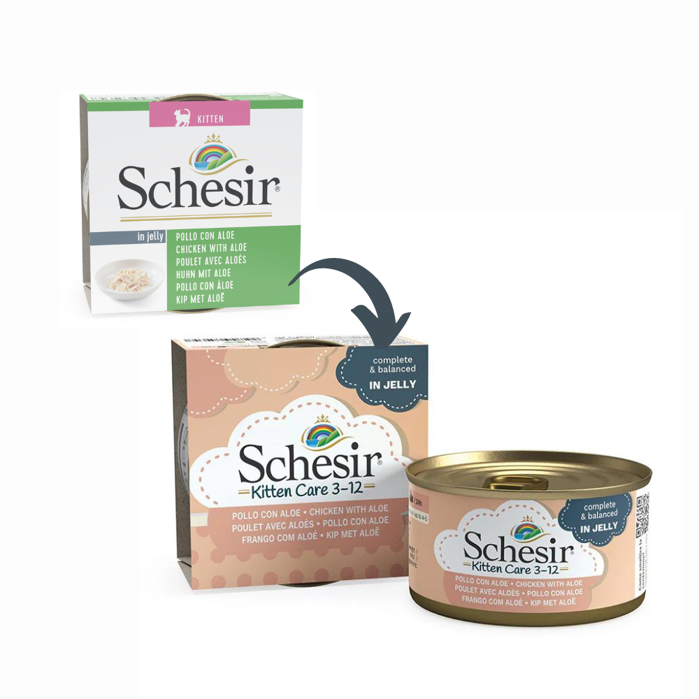 *Schesir Kitten Wet Food - Chicken with Aloe 85g