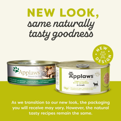 *Applaws Tuna Fillet with Seaweed in Broth Wet Cat Food Tin