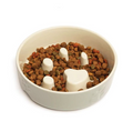 *Scruffs Icon Slow Feeder Cream Pet Bowl 20cm