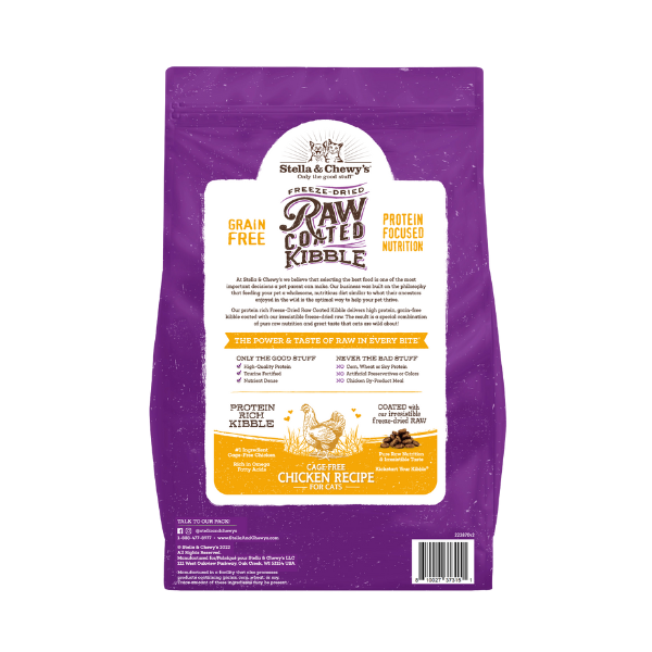 Stella & Chewy’s Cat-Raw Coated Kibble Chicken 2.2Kg (5lb)