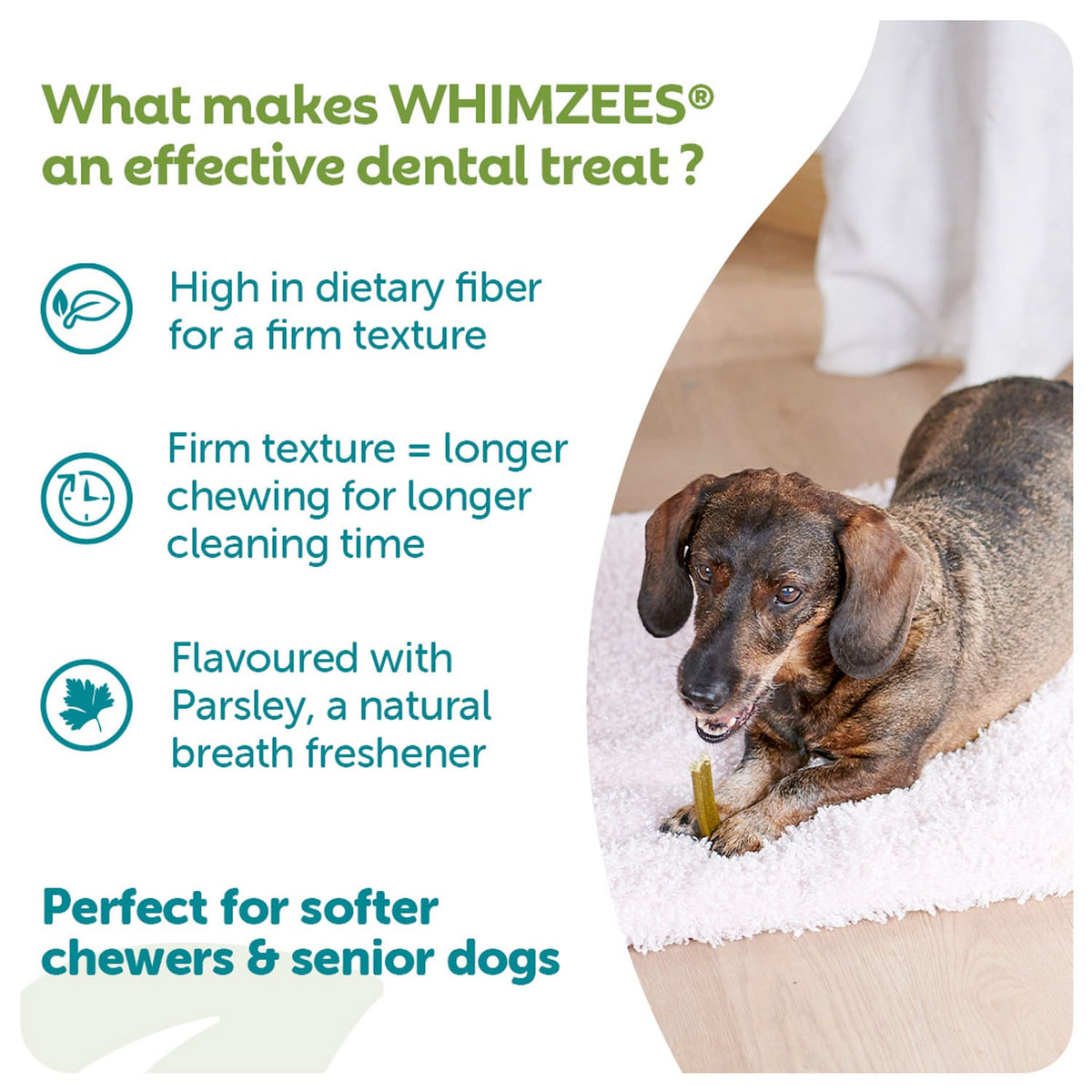 Whimzees Soft Daily Dental Dog Treats Value Bag – Medium (14 pcs)