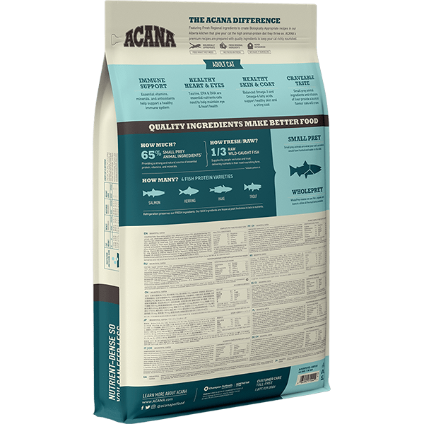 Acana Bountiful Catch Wild-Caught Salmon Herring & Hake Adult Dry Cat Food 1.8kg