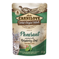 Carnilove Pheasant enriched with Raspberry Leaves for Adult Cats Wet Food Pouch 85g