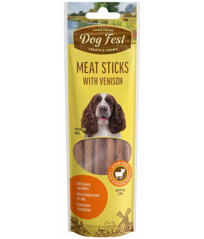 Dog Fest Meat Sticks With Vension For Adult Dogs 45g