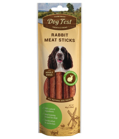 Dog Fest Rabbit Meat Sticks For Adult Dogs - 45g (1.59oz)