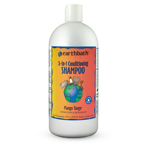 earthbath® 2-in-1 Conditioning Shampoo, Mango Tango®, Conditions & Detangles, Made in USA, 32 oz