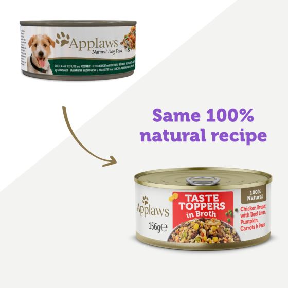 *Applaws Taste Topper Broth Chicken Beef Dog Tin