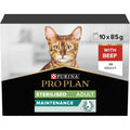 PRO PLAN STERILISED WET CAT FOOD - BEEF IN GRAVY (10x85G)