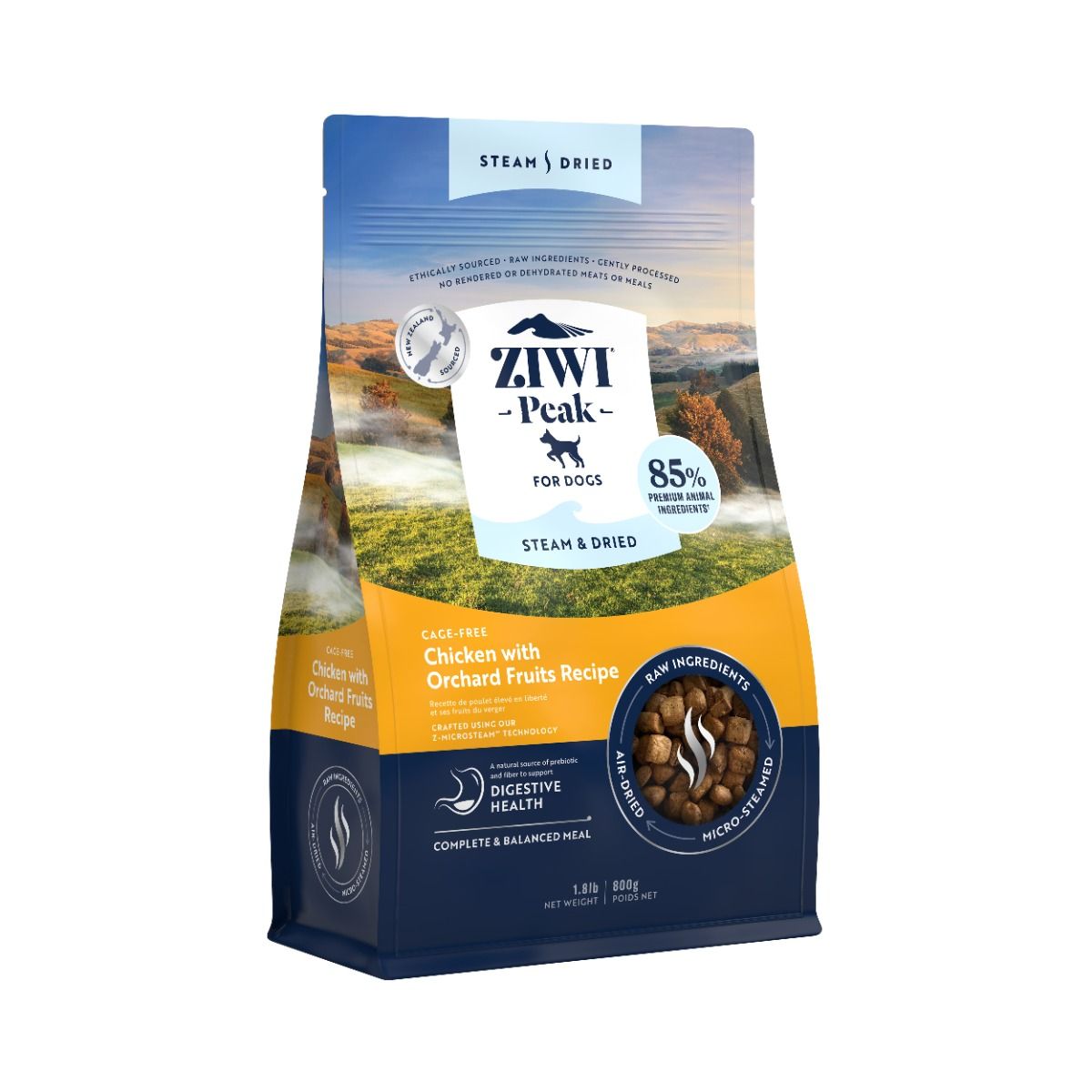 *ZIWI Peak Steam & Dried Cage-Free Chicken with Orchard Fruits Recipe Dry Dog Food
