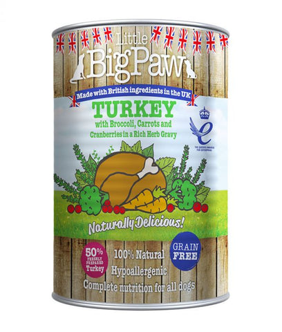 Little Big Paw Dog Turkey 390g Tin (4597571813429)