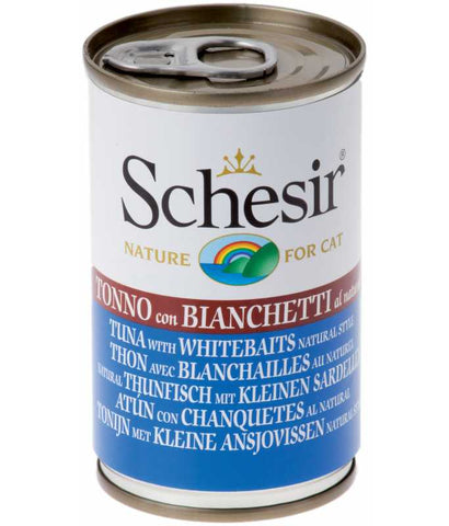 Schesir Cat Can-Wet Food Tuna With Whitebait-140g