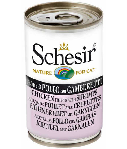 Schesir Cat Can-Wet Food Chicken with Shrimps-140g
