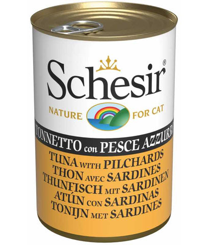 Schesir Cat Can-Wet Food Tuna With Pilchards -140g