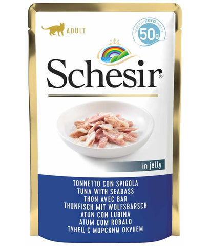Schesir Cat Pouch-Wet Food Tuna With Seabass 50g