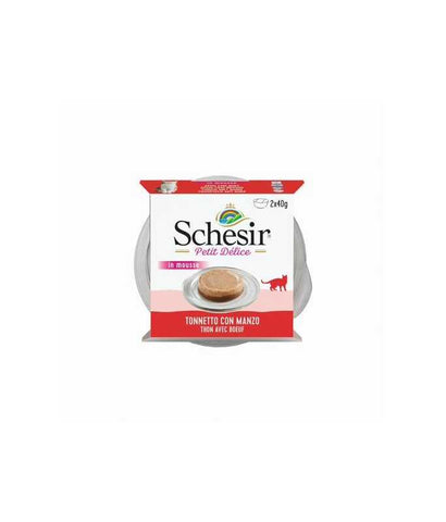 Schesir Petit Delice Cat Wet Food Can-Tuna With Beef 40g