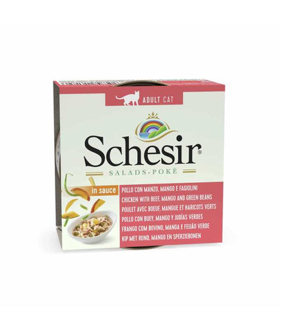 Schesir Salad Cat Wet Food Beef And Chicken With Mango And Green Beans 85g