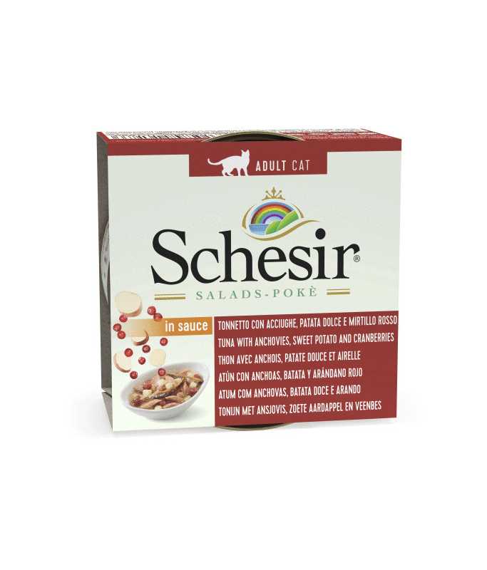Schesir Salad Cat Wet Food Tuna And Anchovy With Sweet Potatoes And Cranberries  85g