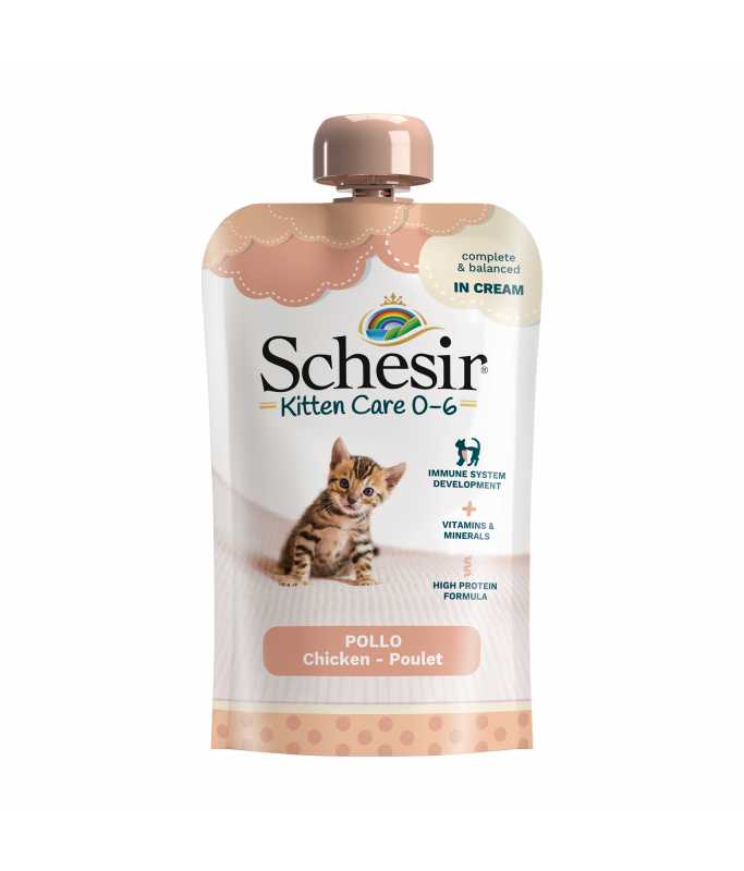 Schesir Kitten Pouch Cream 0-6 Chicken Wet Food 150g