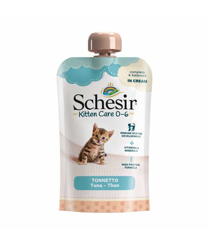 Schesir Kitten Pouch Cream 0-6 Tuna Wet Food 150g