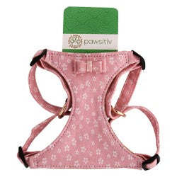 PAWSITIV HANDMADE EASY WALK HARNESS DAISY pink