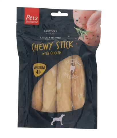 Pets Unlimited Chewy Sticks with Chicken Med 4pcs (4604817965109)