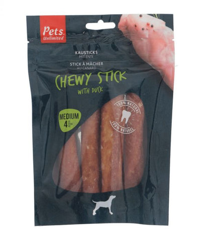 Pets Unlimited Chewy Sticks with Duck Med 4pcs (4604817276981)